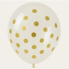 Niyet 12" Şeffaf Gold Pullu Lateks Balon 100'LÜ - Dekorasyon - Doğum Günü - Parti - Süsleme