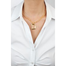 Liveyn Design Gold Zincir D Harf Kolye D Harfi