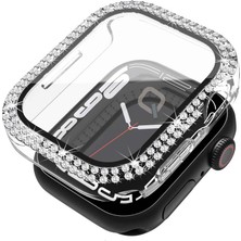 Quse Taşlı Kasa ve Ekran Koruyucu, Apple Watch Series 11/10 46MM ile Uyumlu, Şeffaf