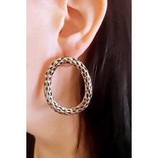 Liveyn Design Işlemeli Tasarım Halka Küpe