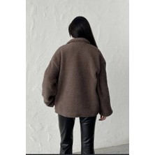 Fc Pelüş Oversize Dik Yakalı Spor Ceket