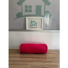 Kırlentim Düz Fuşya Kadife Silinidir Kırlent