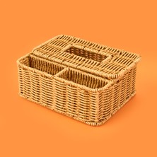 Chef Star Çok Amaçlı Dikdörtgen Dekoratif Peçetelik - Kahverengi