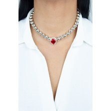 Liveyn Design Damla Kristal Metalize Kolye