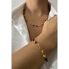 Liveyn Design Çok Renkli Kolye Bileklik Set