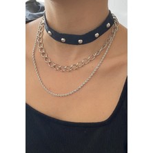 Liveyn Design Üç Sıralı Tasma Kolye