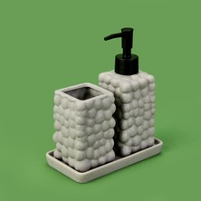 Evidea Bath 2'li Stantlı Banyo Aksesuar Seti - Gri