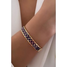 Liveyn Design Vıp Seri Altın Kaplama Mineli Çelik Bileklik