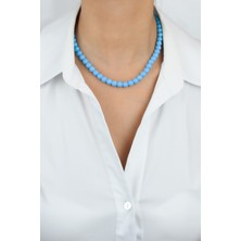 Liveyn Design Mavi Cam Boncuk Klasik Kolye