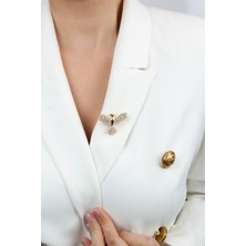 Liveyn Design Ankakuş Figür Zirkon Taşlı Yaka Iğnesi