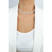 Liveyn Design Zirkon Taşlı Abiye Tasma Kolye