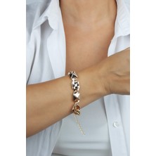 Liveyn Design Piramit Detay Bronz Bileklik