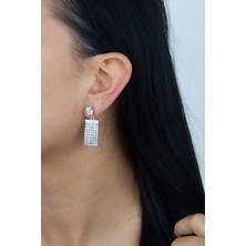 Liveyn Design Altı Sıralı Zirkon Taşlı Şık Abiye Küpe