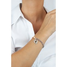 Liveyn Design Kontras Renk Kalp Figürlü Bileklik