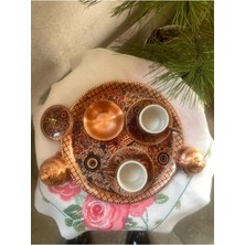 Parla Bakır Bakır Kahve Fincan Seti