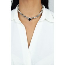 Liveyn Design Damla Kristal Metalize Kolye