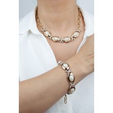 Liveyn Design Zirkon Taşlı Bronz Set