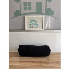 Kırlentim Düz Siyah Kadife Silinidir Kırlent