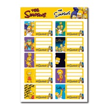 Cakaybu The Simpsons Defter Etiketi – 10’lu Kişiselleştirilebilir Renkli Okul Sticker Seti