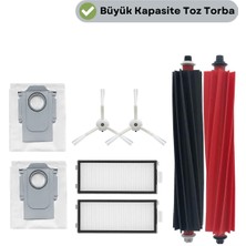 robotyedek Roborock Qrevo Master Uyumlu Ana Fırça, Hepa Filtre,beyaz Yan Fırça, Toz Torbası 7 Parça