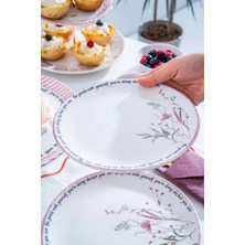 Acar HCA9085 Laila Desenli Seramik Pasta Tabağı 19 cm 6'lı
