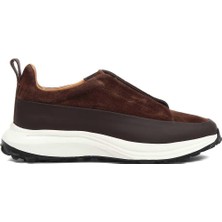 Celal Gültekin Erkek Kahverengi Kalın Tabanlı Süet Deri Sneaker