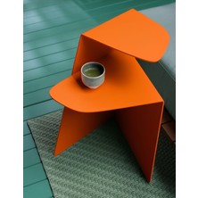 Voome Design Pastel Minimalist Metal Yan Sehpa | Modern Dekoratif Salon & Ofis Dekorasyonu