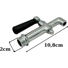 Parmis Semaver Musluk Göstergesiz, Dıştan Dişli, Demir, Kazan ve Kahveci Musluğu 10,8x6,5cm - 2cm Dişli