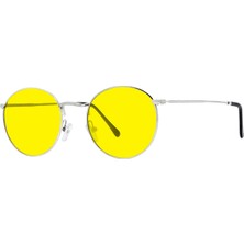 Sanches Unisex Altın Rengi Polarize Yuvarlak Retro Gözlük