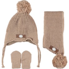 Buqete Erkek Bebek Bere  Bandana Eldiven 3’lü Takım