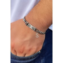 Takı Dükkanı Harfli Kişiye Özel Göz Resim Baskılı Paslanmaz Çelik Bileklik Sevgiliye Hediye SCB83H