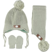 Buqete Erkek Bebek Bere  Bandana Eldiven 3’lü Takım