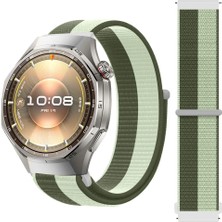 Sneezy Huawei Watch Gt6 Pro 46MM Ile Uyumlu Ayarlanabilir Cırt Cırtlı Yumuşak Spor Kumaş Örgü Kordon