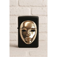 Nurdic Uv Baskılı Desenli Metal Benzinli Siyah Çakmak Cep Çakmağı - Carnival