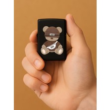 Nurdic Özel Tasarım Şık ve Dayanıklı Uv Desenli Baskılı Benzinli Metal Çakmak Best Bear