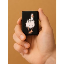 Nurdic Özel Tasarım Şık ve Dayanıklı Uv Desenli Baskılı Benzinli Metal Çakmak Duck