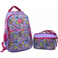 Relaxion ilkokul Çantası Mor-Donut Desenli