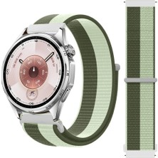 Sneezy Huawei Watch Gt6 46MM Ile Uyumlu Ayarlanabilir Cırt Cırtlı Yumuşak Spor Kumaş Örgü Kordon