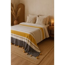 Merinos Colorway Tek Kişilik Ponponlu Battaniye