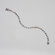 Silvalli 919 - 4 mm Su Yolu Dikdörtgen Gümüş Bileklik