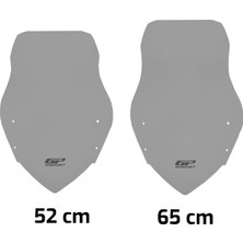 GP Kompozit Honda CB125F 2025-2026 Uyumlu Ön Cam Füme 52 cm