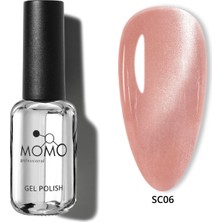 Momo Professional Korean Cat Eye, Silky Cat Eye, Kedi Gözü Oje, SC06 Natural Pembe, 10 ml