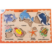 Ca Games Ahşap Deniz Hayvanları Eğitici Set 1 Adet