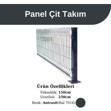Telfence Panel Çit Takım Antrasit 150x250 Cm