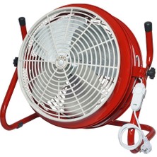 Ayas Akrep Retro Yer Tipi Sanayi Vantilatörü - Kırmızı