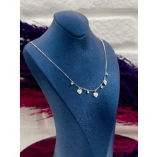 Livora Jewelry 925 Ayar Gümüş Kalpli Taşlı Şans Modeli Zarif Kadın Kolye