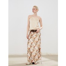 Beli Lastikli Desenli Etek