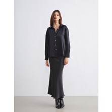 Beli Lastikli Puantiyeli Saten Etek