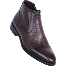 Censay 137 Kahve Antik Erkek %100 Deri Kürklü Bot