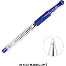 Uni-Ball 10 Adet UM-151DX Signo 0.38 Iğne Uçlu Jel Kalem Mavi (10 Lu Kutu)